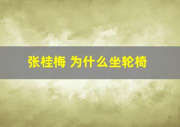 张桂梅 为什么坐轮椅